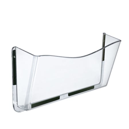 Azar Displays Clear Single Pocket Wall File w/ Magnetic Tape, PK4 250045